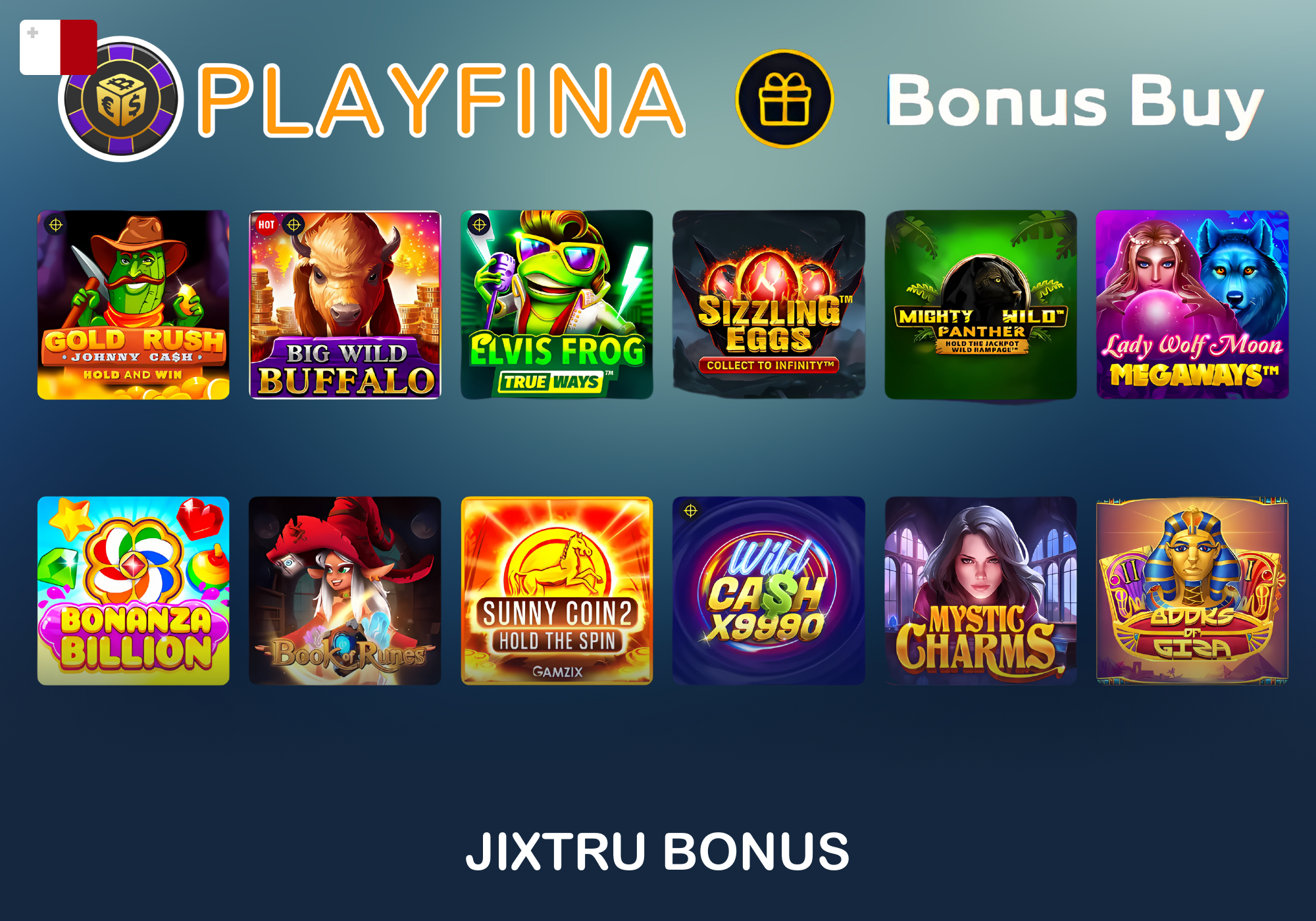 Bonus Buy huwa tip speċjali ta' slots disponibbli fuq Playfina
