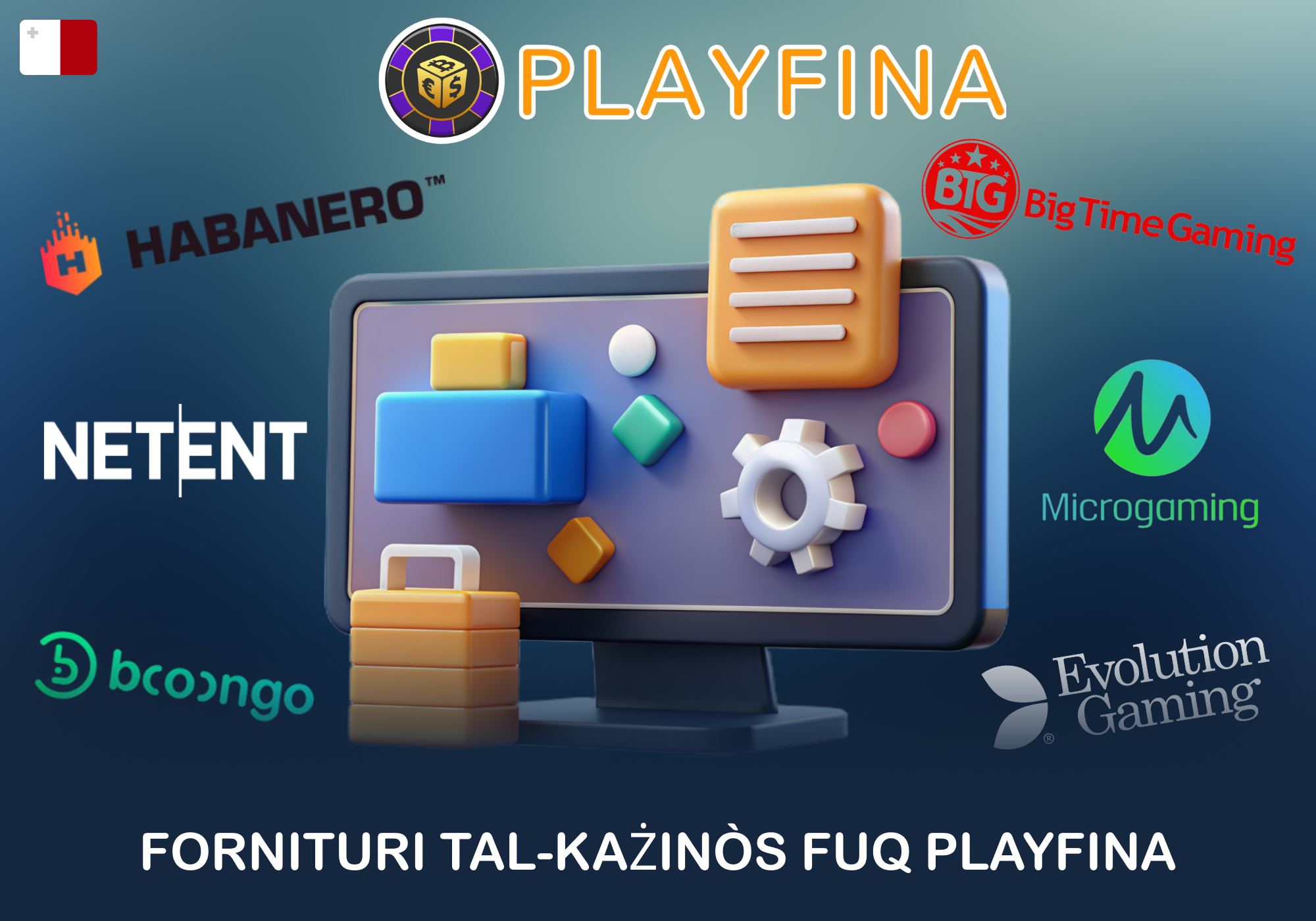 Fornituri ewlenin tal-każinò fuq Playfina f'Malta