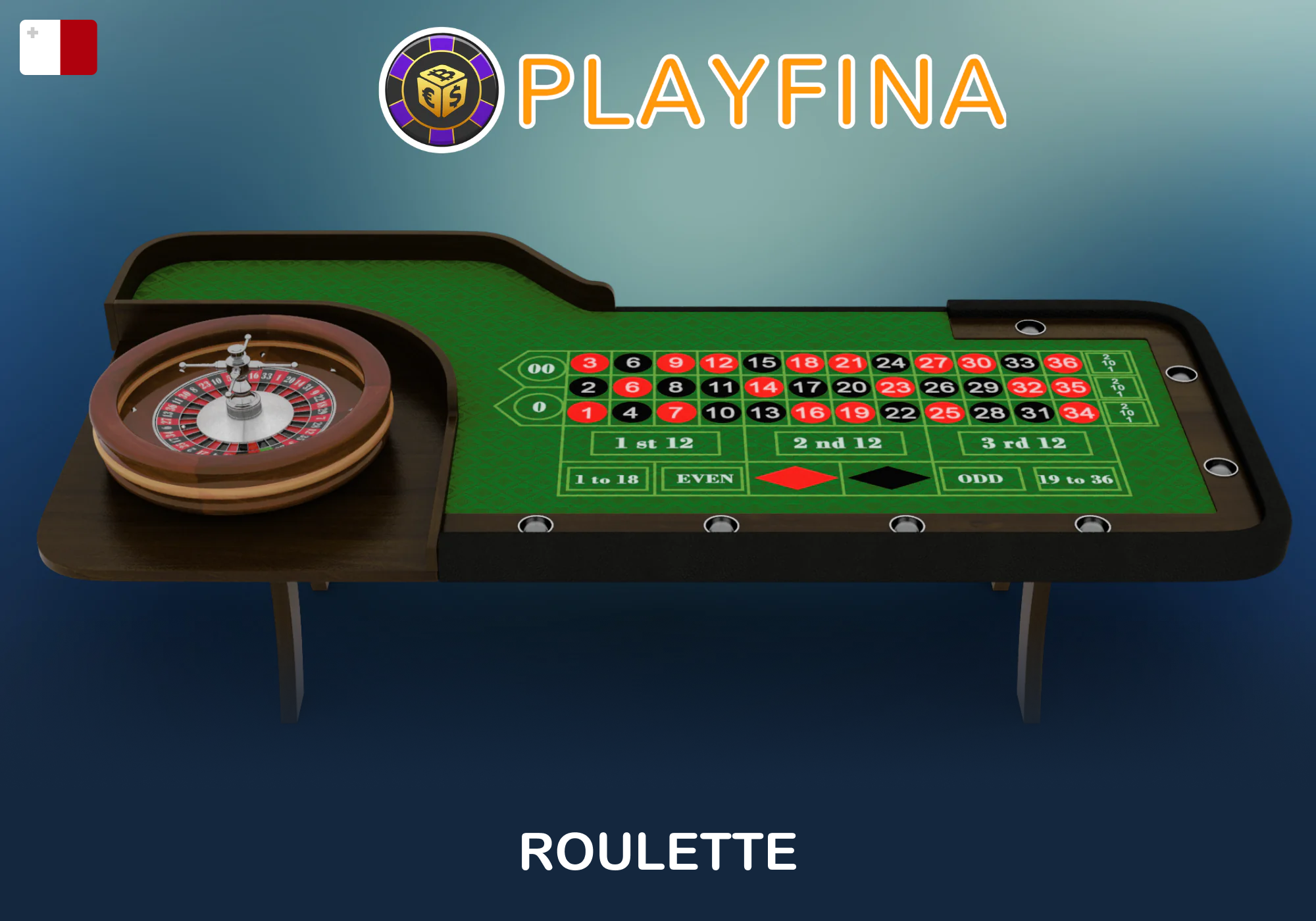 Varjetà ta' logħob tar-roulette fuq Playfina f'Malta